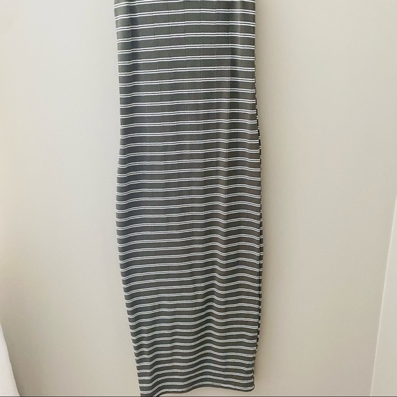 Wild Fable Striped Form Fitting Long Dress Green Sz XS - Picture 3 of 10